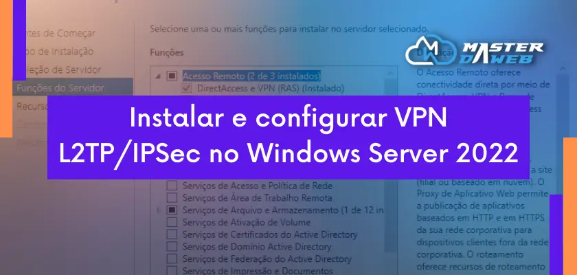 Install and configure L2TP/IPSec VPN on Windows Server 2022